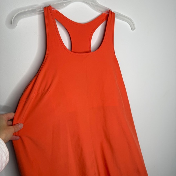 Halara Everyday Activity Dress Orange Breezefull Racerback Built-in Bra Pockets - Picture 2 of 10